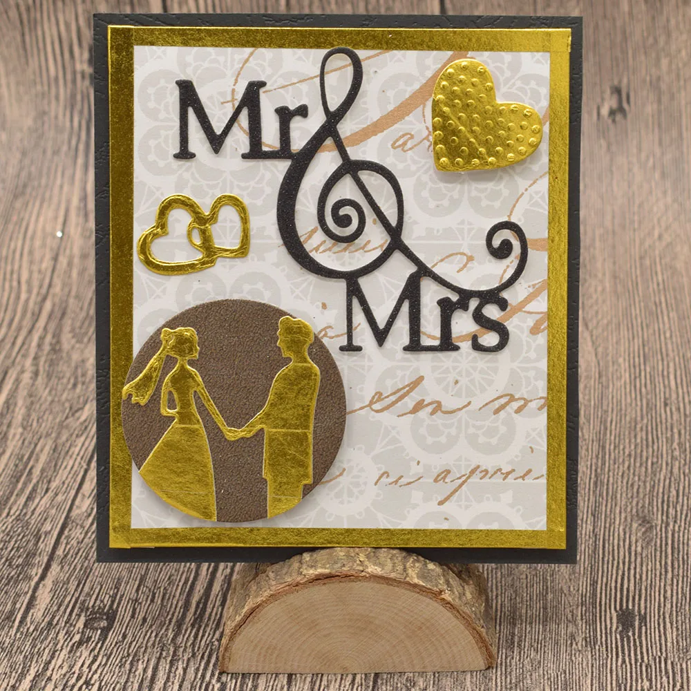 Mr and Mrs письмо металлические штампы для высечки слова скрапбукинга альбома