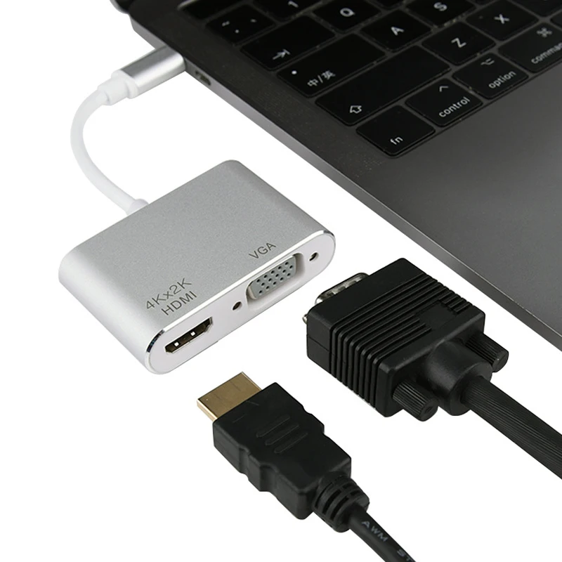 Адаптер USB C HDMI VGA Тип к 4K * 2K 3 1 VGA|Адаптеры Type-C| |