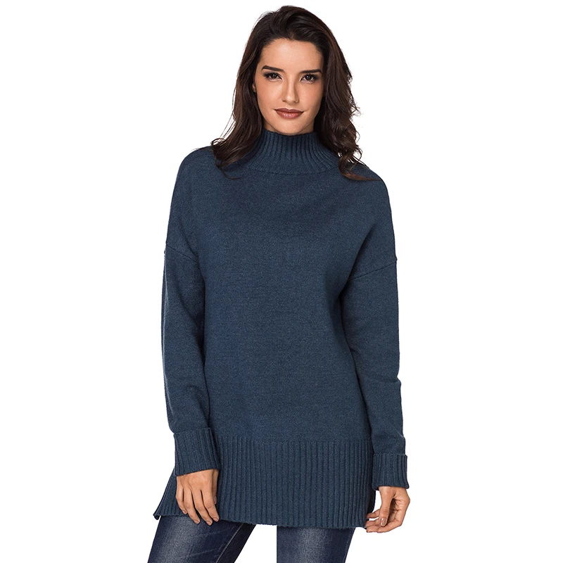 Деодар Осень зимний свитер Для женщин 2018 вязать высокие эластичные джемпер