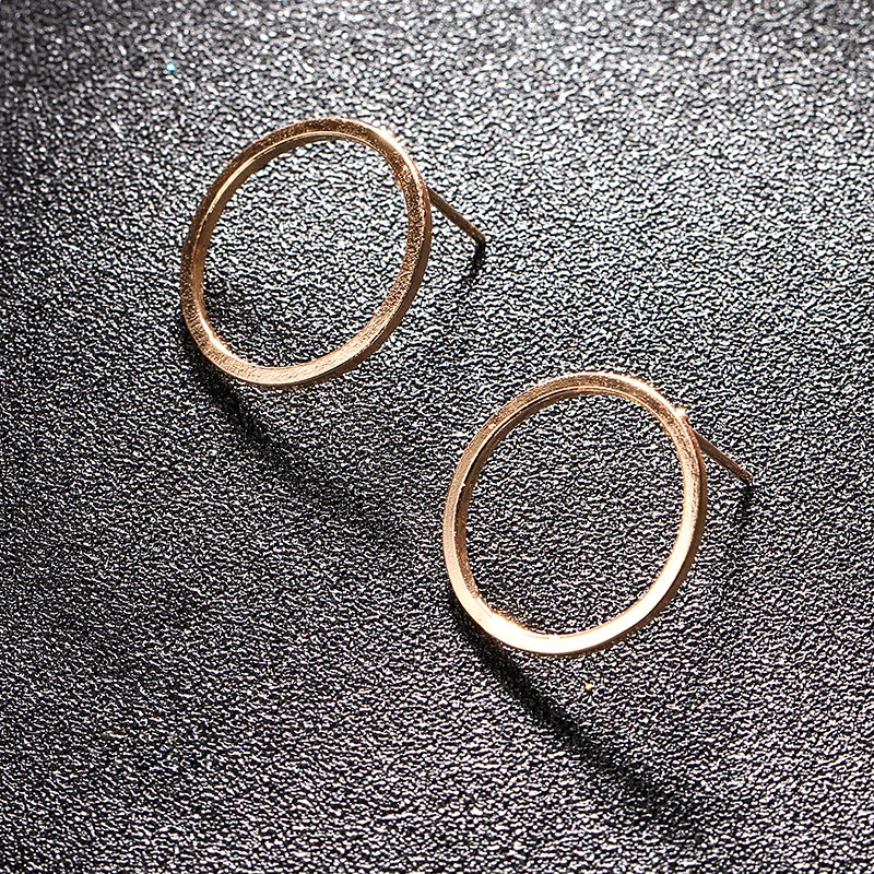 Новые простые круглые золотые серьги-кольца Aros для женщин корейские модные