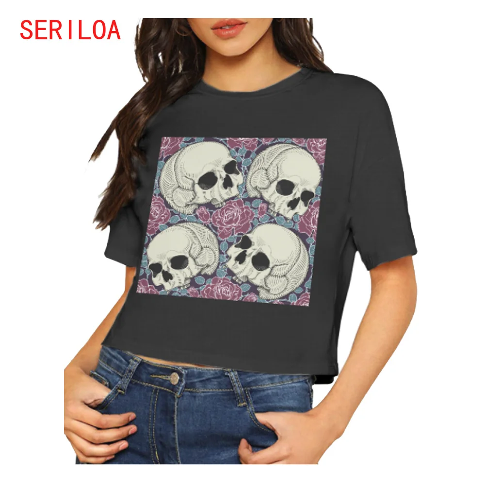 

Custom Women Short Sleeve T Shirts Casual Tees Summer Crop Top Print LOGO/TEXT/PHOTO