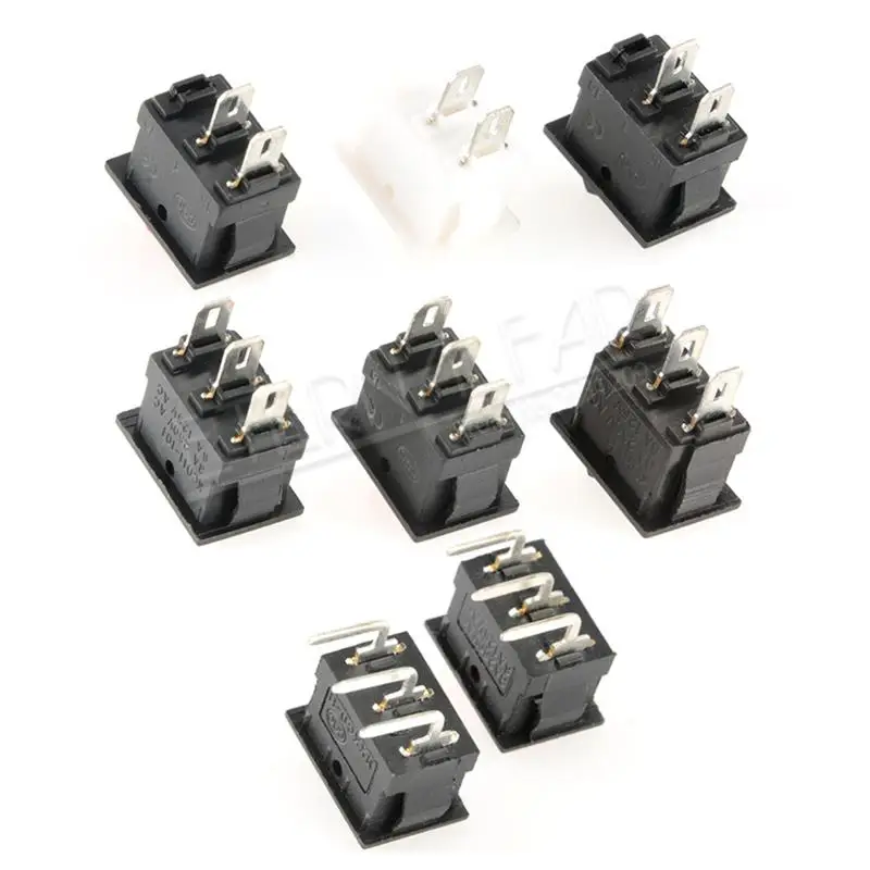 KCD11-101 кнопочный переключатель 10x15 мм SPST 2Pin 3Pin 3A 250V 6A KCD11 оснастка вкл/Выкл Лодка кулисный переключатель 10 мм* 15 мм черный красный белый