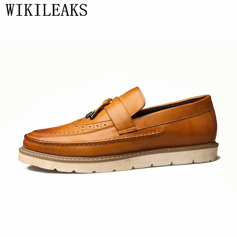 

Italian Leather Shoes Men Dress Shoes Formal Shoes Men Business Wedding Oxfords Shoes For Men Loafers Tassels Brogues Oxford