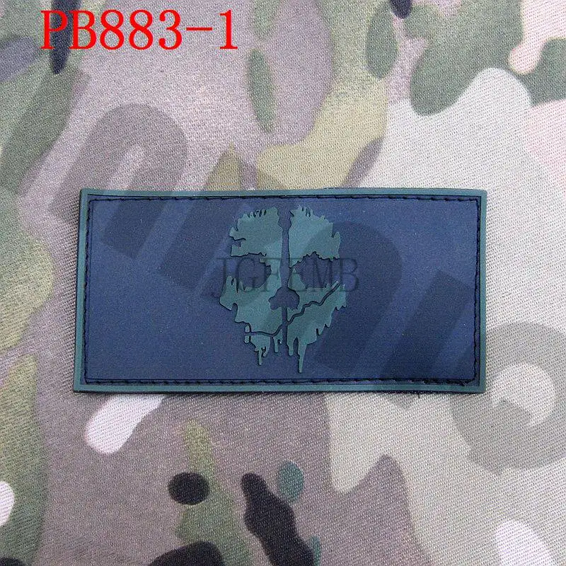3D ПВХ патч призраки боевой дух военный Резиновый патч