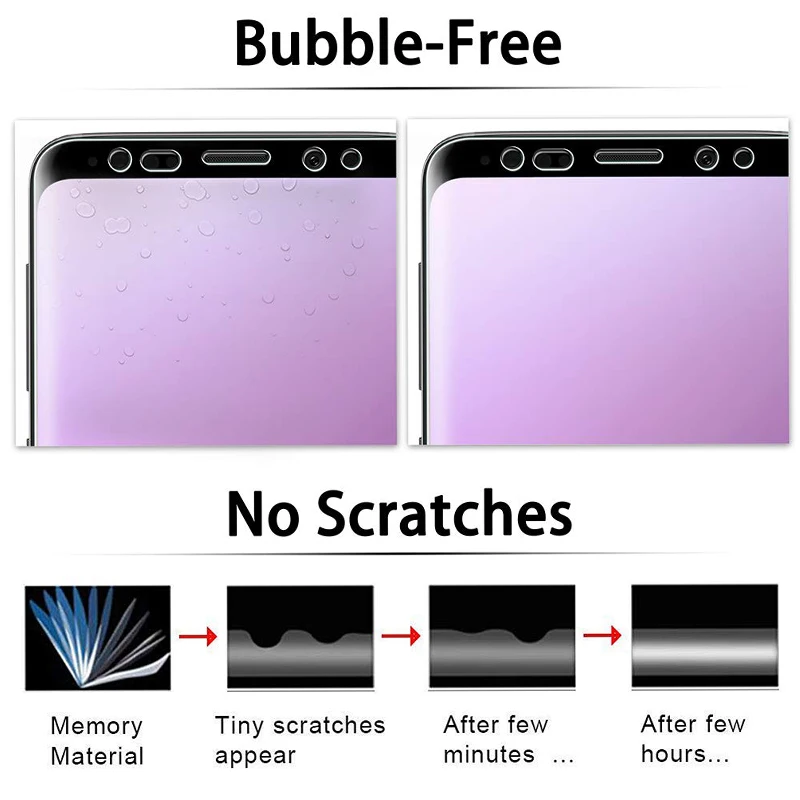 Полное покрытие экрана протектор изогнутая мягкая защитная пленка для Samsung Galaxy S9