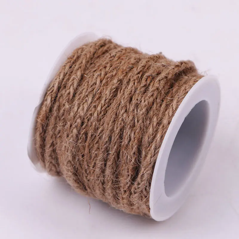 5 м DIY ручной работы натуральный Hessian джутовый шпагат веревка Мешковина ленты Винтаж Свадебная вечеринка Декор 99 LXY9 - Цвет: 1