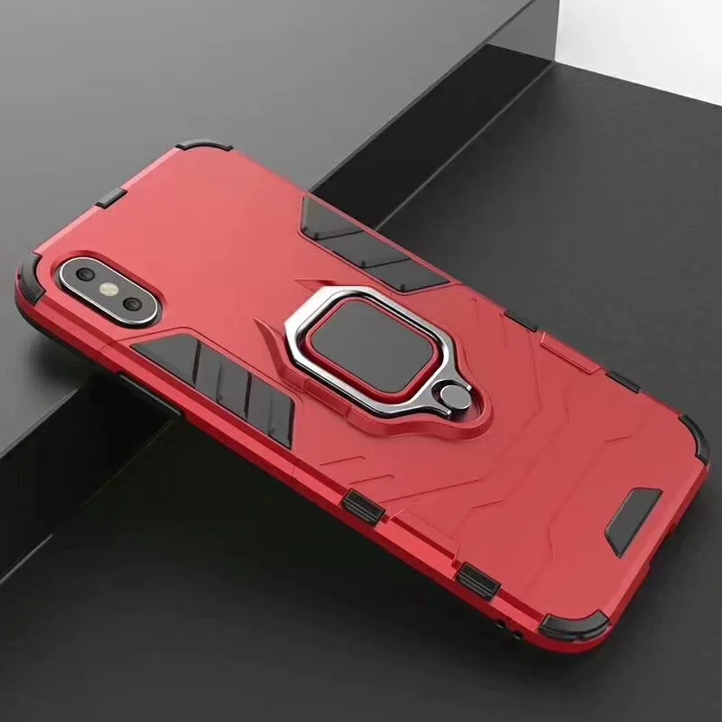 Защитный чехол для iPhone 11 Pro 7 8 6 6S Plus X XR XS силиконовая Противоударная задняя крышка на 6 6S 5s SE жесткое кольцо Coque Capa Fundas