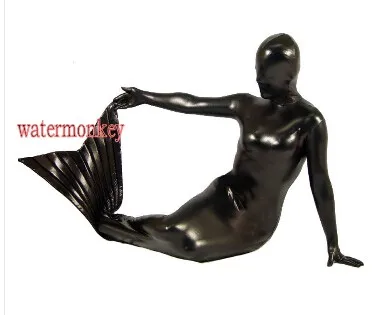 Сценические костюмы Блестящий металлический золотистый костюм русалки на все