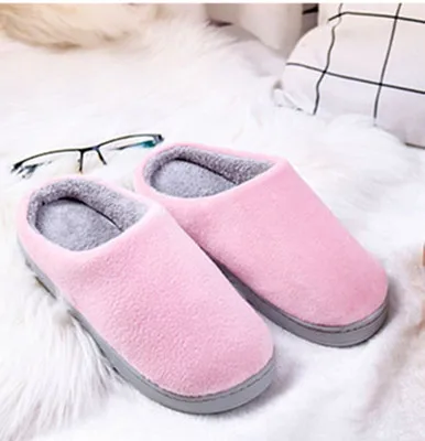 pink 2 Детские хлопковые домашние тапочки; сезон осень-зима; Детская домашняя обувь для мальчиков; Нескользящие тапочки на толстой подошве для маленьких девочек; детская теплая обувь - Цвет: pink 2