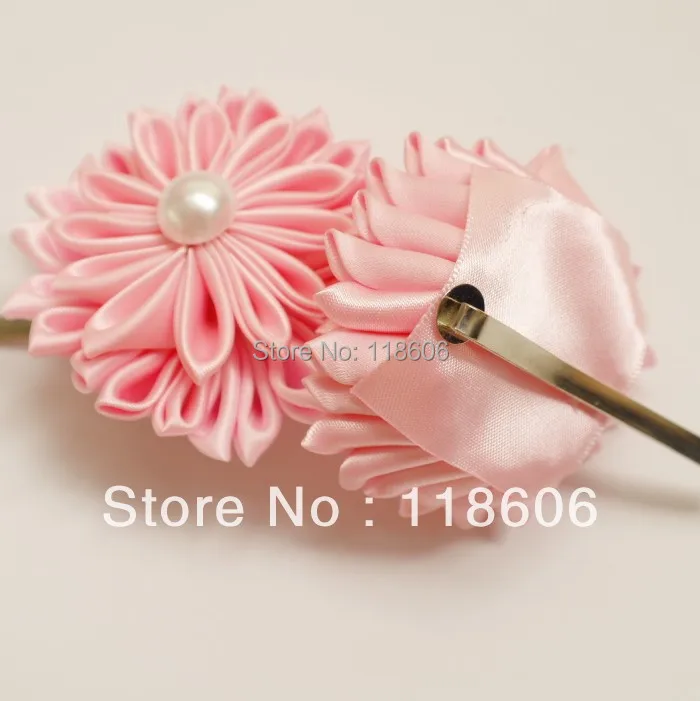 Хит продаж 70 шт./лот сатиновые канзаши цветы для волос японские вуалетки без