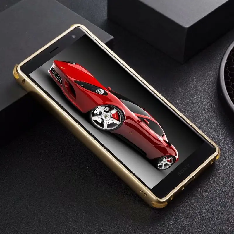 Роскошные Гибридный чехол для sony Xperia XZ3 XA2 ультра XZ2 мини жесткого углеродного волокна Coque металлический бампер+ PC защитный чехол