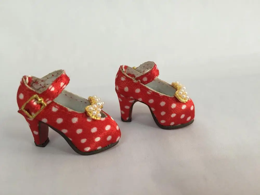 Куклы обувь для blyth Azone куклы OB кукла licca и т. Д. Длина: 2,8 см - Цвет: Wave point red