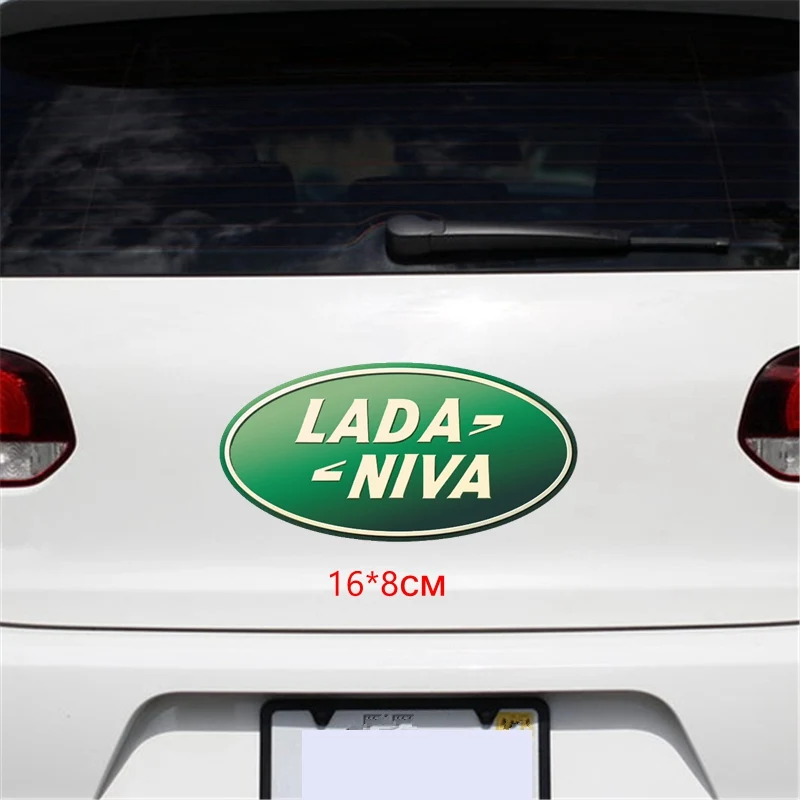 Tri Mishki WCS307 16x8 см для LADA NIVA стикеры забавные цветные наклейки автомобиля авто