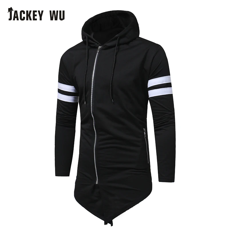 Бренд JACKEYWU мужские толстовки модная длинная куртка Мантия на молнии с длинным