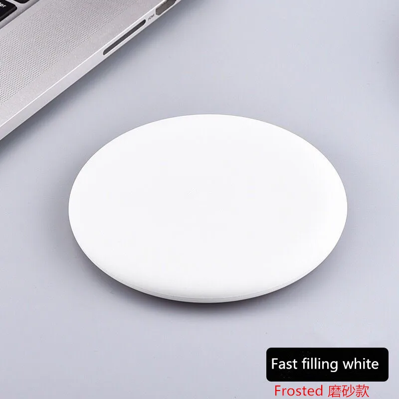 Frosted White Huawei 10 Вт Qi Беспроводное зарядное устройство для iPhone X XS XR 8 Plus быстрая Беспроводная зарядная площадка для samsung S8 S6 S9 S10 Xiaomi Mi 9 зарядное устройство - Тип штекера: Frosted White