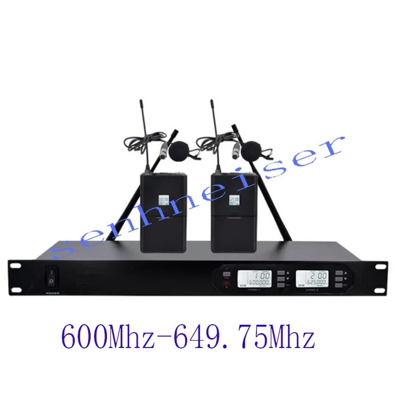 ZiXuan беспроводной микрофон UHF двухканальный lavalier для сцены талии висящий