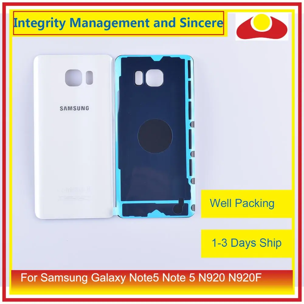 Оригинальный чехол для Samsung Galaxy Note5 Note 5 N920 N920F Задняя стеклянная крышка корпуса