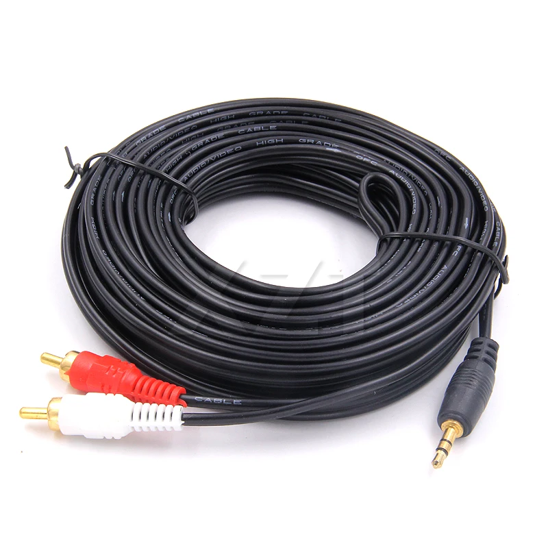 

RCA Cable HiFi Stereo 2RCA to 3.5mm Audio Cable AUX RCA Jack 3.5 Y Splitter for Amplifiers Audio Home Theater DVD Speaker TV Box