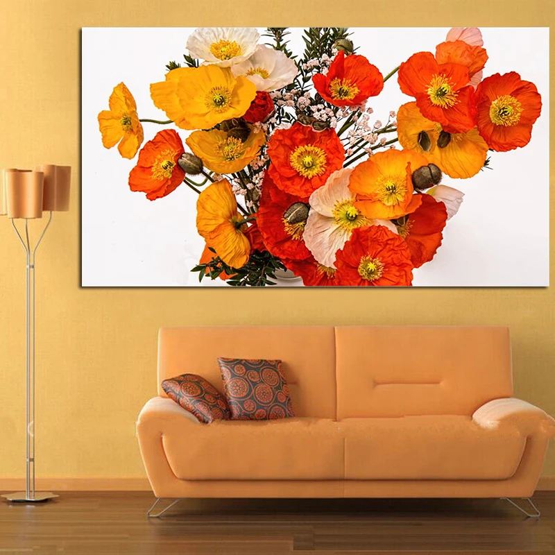 YWDECOR букет Маков в ваза холст для живописи художественная фотография цифровая