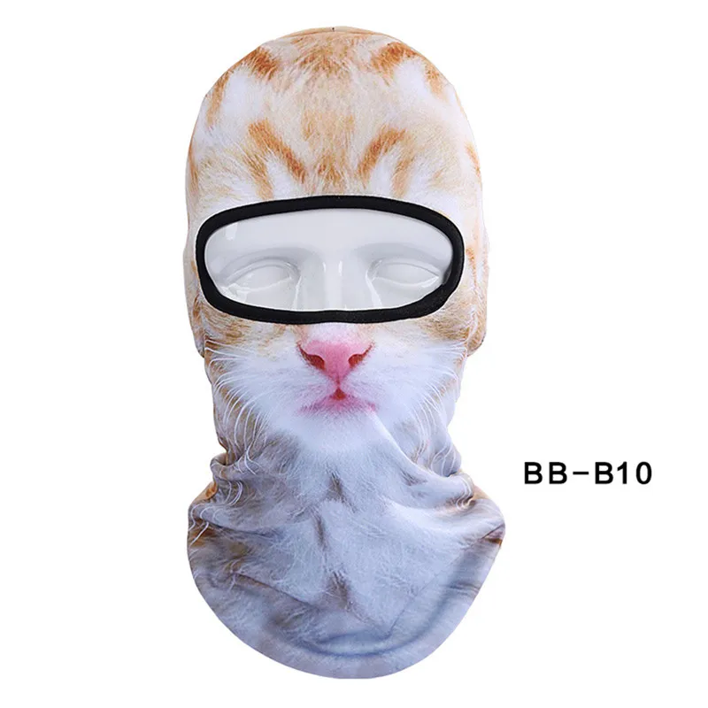 3D животное кошка велосипедные головные уборы Балаклава Хэллоуин сноуборд зимний