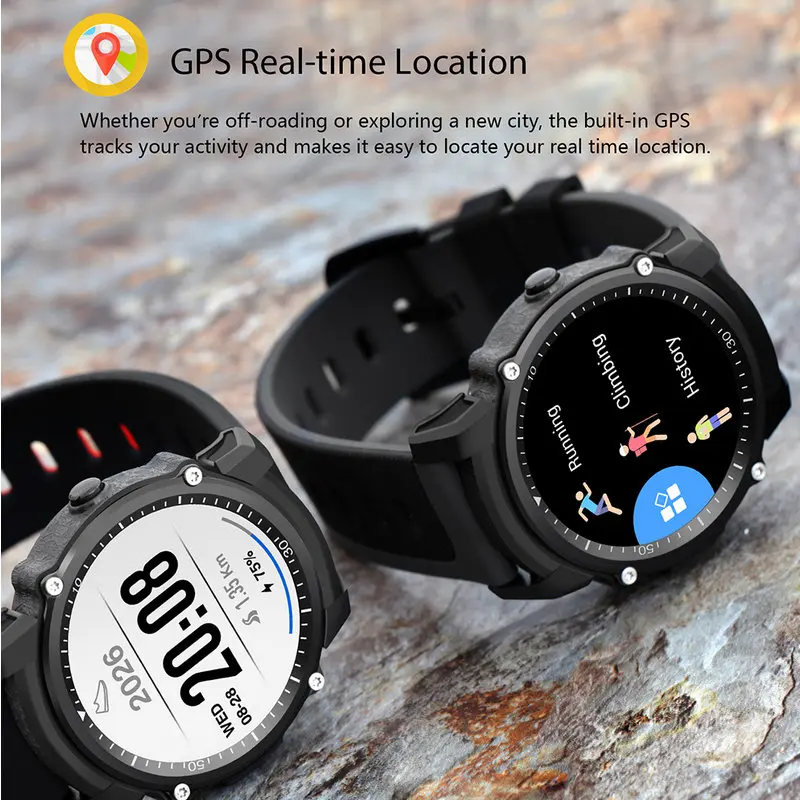 FS08 Смарт часы для мужчин IP68 Водонепроницаемый GPS спортивный фитнес трекер