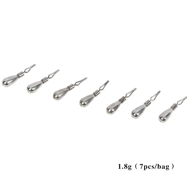 1.8g 7pcs Tsurinoya, 1,8 г, 3,5 г, 5,3 г, 7 г, свинцовые грузила, рыболовные снасти из вольфрамовой стали, свинцовые рыболовные снасти, рыболовные принадлежности - Цвет: 1.8g 7pcs