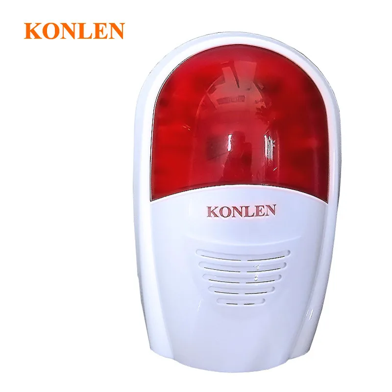 KONLEN 115DB внутренняя наружная беспроводная мигающая сирена Стробоскопическая