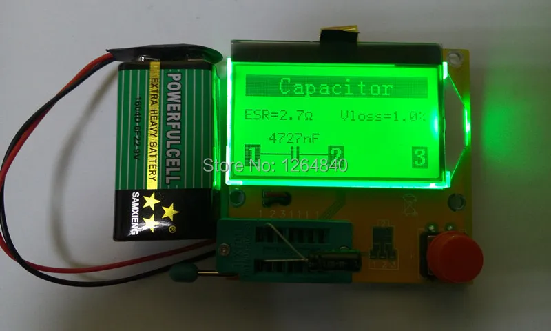 2016 new LCD Display yellow-green Backlight ESR Meter LCR led Transistor Tester Diode Triode Capacitance MOS PNP/NPN | Электронные