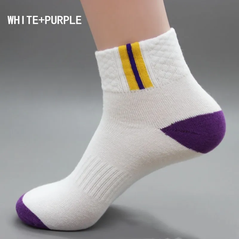 

10Pairs/Lot Men Sports Socks Quick Drying Breathable Socks Male Running basketball Sport cotton Knee-High sock wholesale N16001
