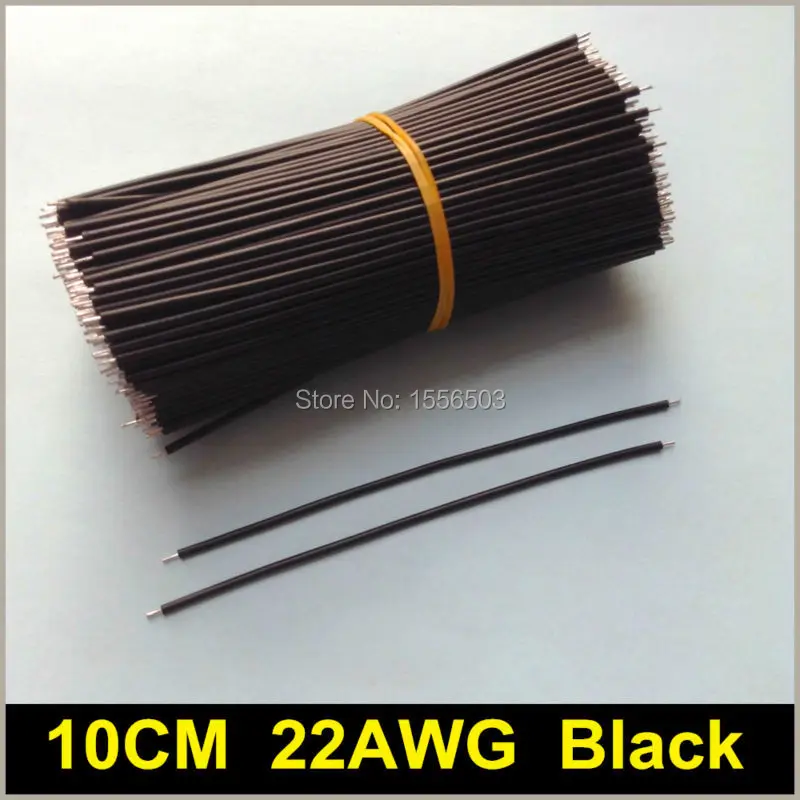 500 шт./лот черная проволока 10 см 22AWG Светодиодная лента коннектор одиночный черный
