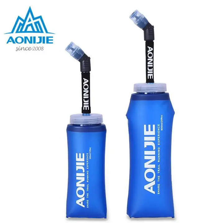 AONIJIE 350 600 мл Бег Спорт мешок воды складной ТПУ бег Складная Мягкие Длинные соломы