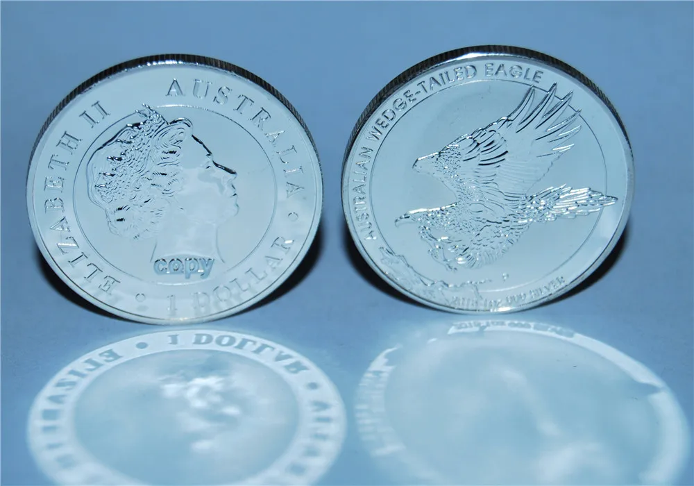 100 шт./лот Немагнитный! Австралийский Perth Mint монеты Клин белохвост 1 OneTroy унций 999 тонкая с серебряным покрытием долларовые монеты