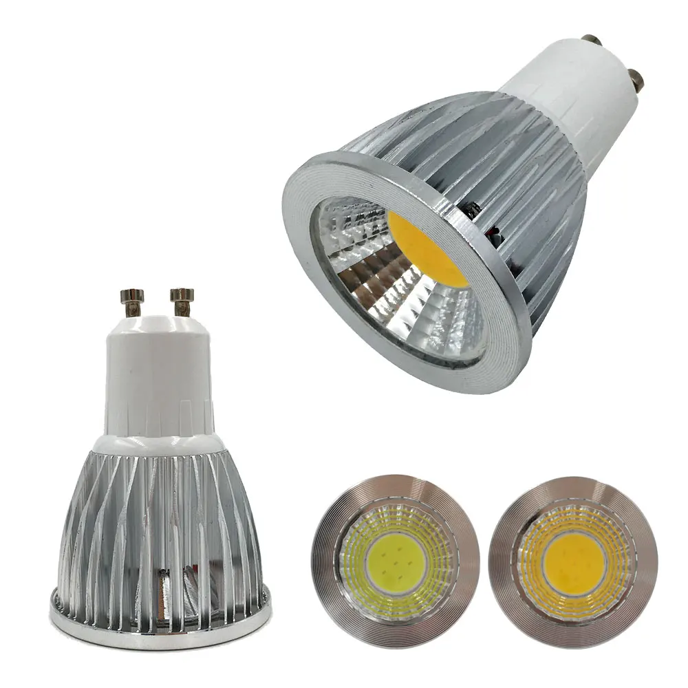 10 шт./Лот Бесплатная доставка COB GU10 LED 3 Вт 5 7 Светодиодный прожектор с регулируемой