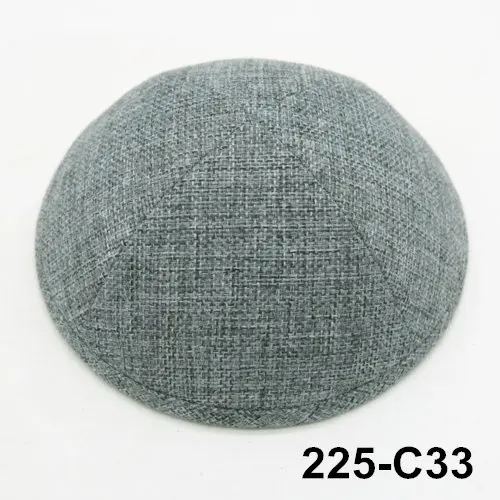 Если покупатель более 5 лотов(50 шт) будет скидка 10% Kippot Kippa Kippah Skullies Burlap 19 см yarmulkejean hat Skull - Цвет: 225c33