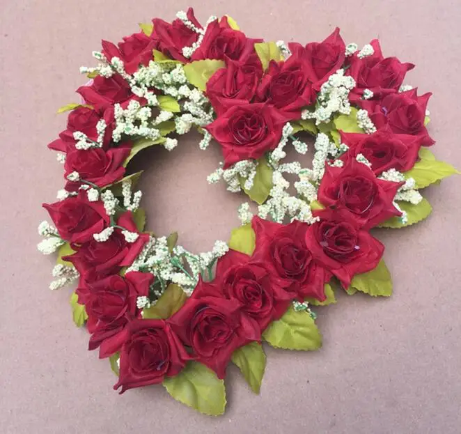 3 шт. романтический в форме сердца розы паровой венок цветет ленты для свадьбы