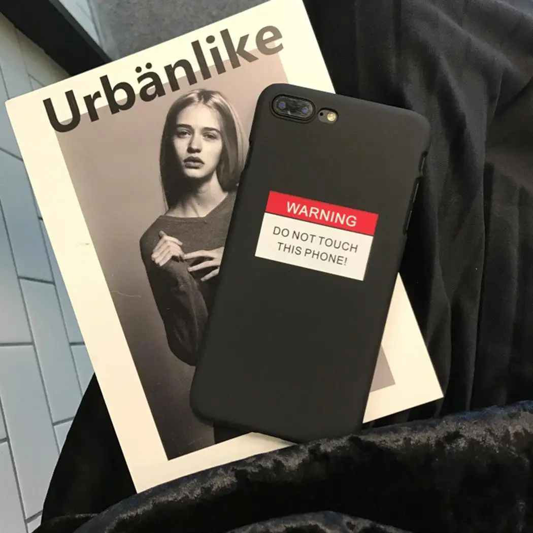 Модные чехлы для мобильных телефонов с буквенным принтом iPhone черного белого