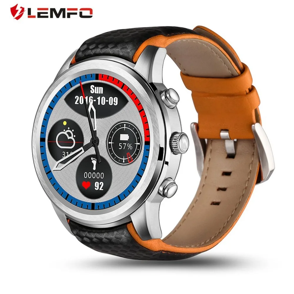 Смарт-часы Для мужчин GPS Спорт Трек lem5 SmartWatch телефон android 1 ГБ + 8 Wi-Fi наручные 3G