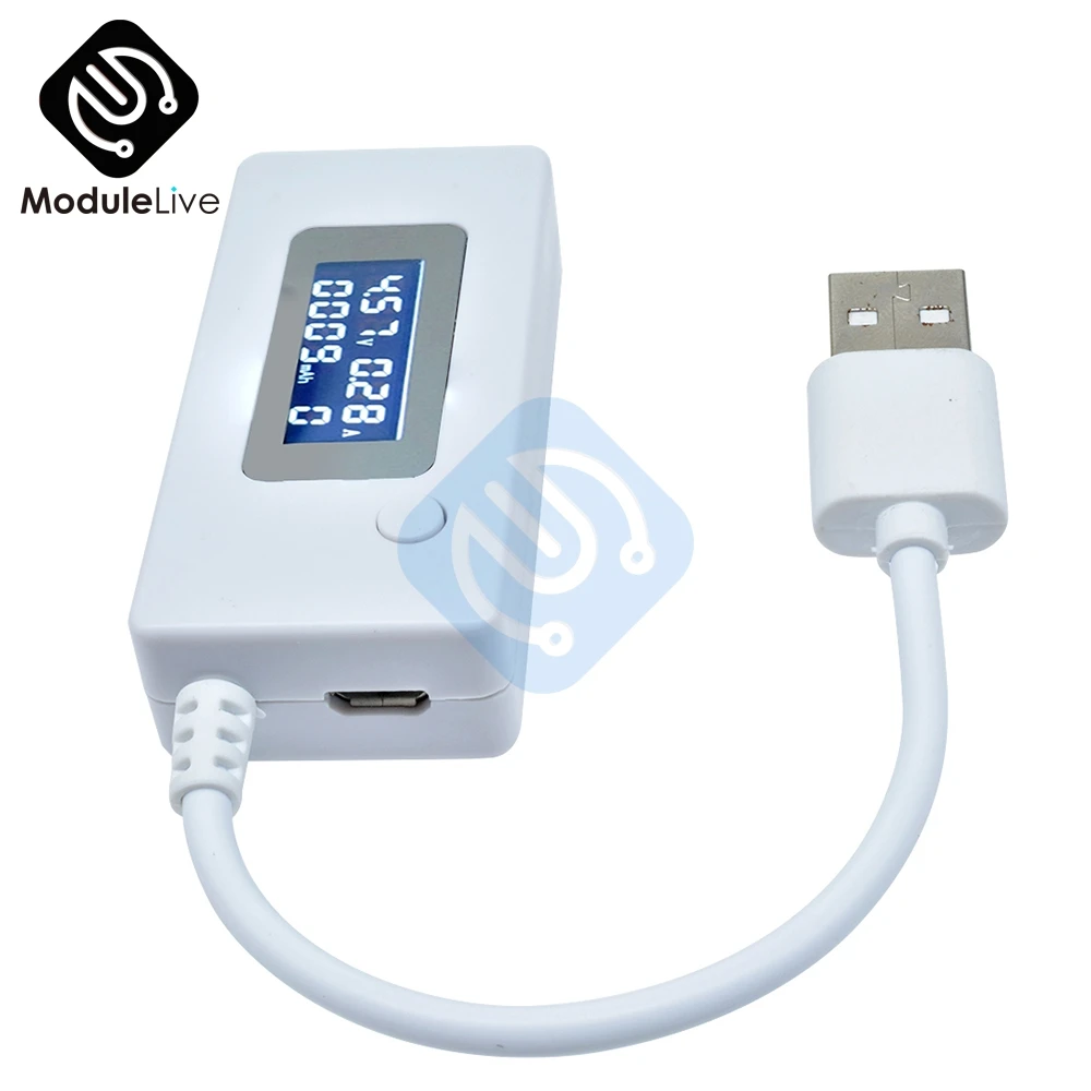 ЖК-детектор USB Вольтметр Амперметр мобильное зарядное устройство Емкость Тестер измеритель напряжения тока зарядка монитор DC 3 в 7 в