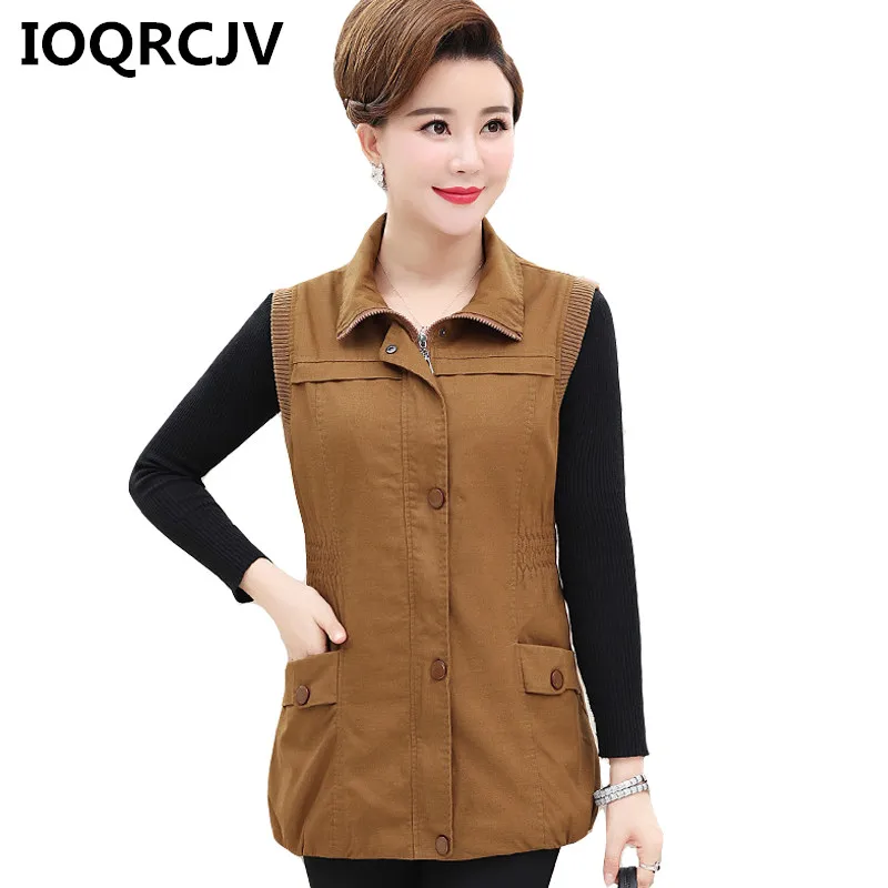

2019 Autumn Casual Vest Women Elegant Pocket Coat Sleeveless Vest Jackets Outerwear Ladies Slim Waistcoat Female Jackets R517