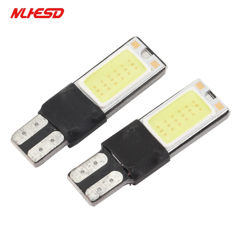 100 шт./лот T10 canbus 194 168 2825 W5W Клин Обратный лампа двухсторонняя 12smd COB светодиодный