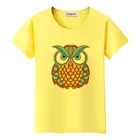 Цветная забавная футболка BGtomato с совами, Новое поступление, модные уличные рубашки, женские модные топы, Повседневная Удобная футболка