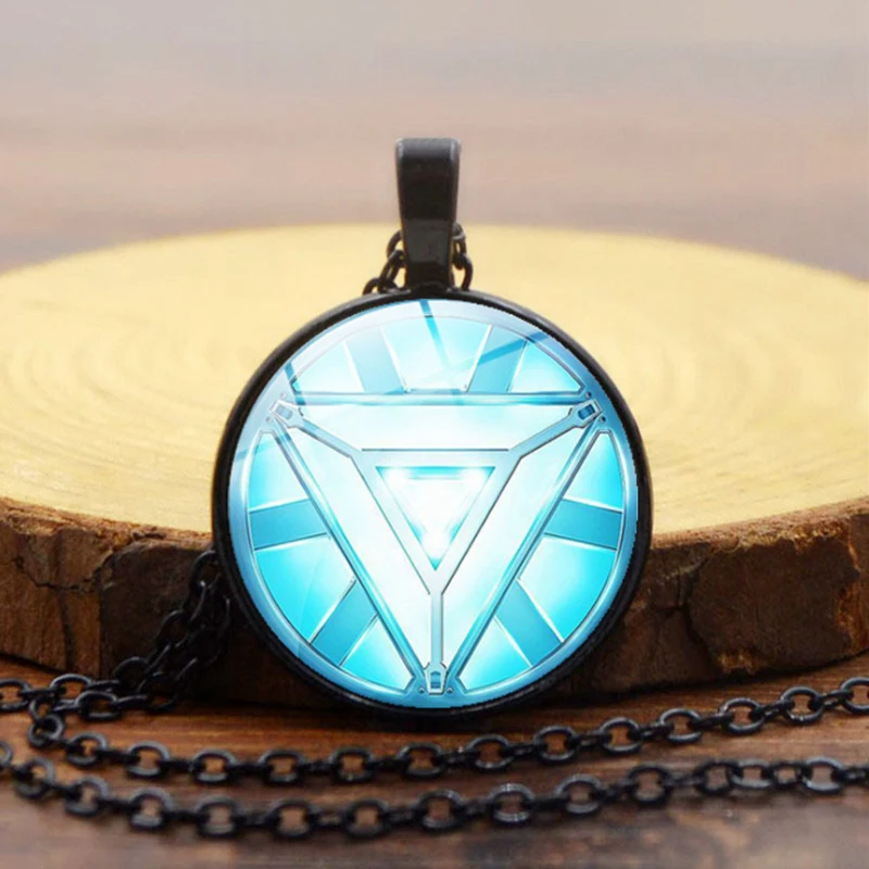 Captain Marvel Necklace For Men Tony Stark Arc Reactor Pendant Necklaces The Avengers 4 Iron man Thor Hammer Women | Украшения и