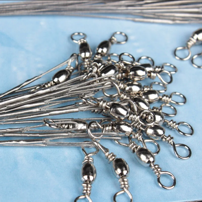 

60pcs 15/20/25cm Saltwater Green Stainless Line Wire Leader Fishing Tools Saltwater Line Wire Leader Fishing Tools ASD88