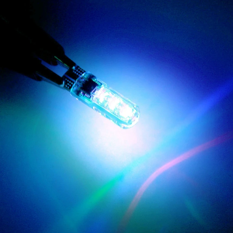 2 шт. многоцветный Автомобильный светодиодный светильник 6 SMD 5050 RGB W5W 194 168