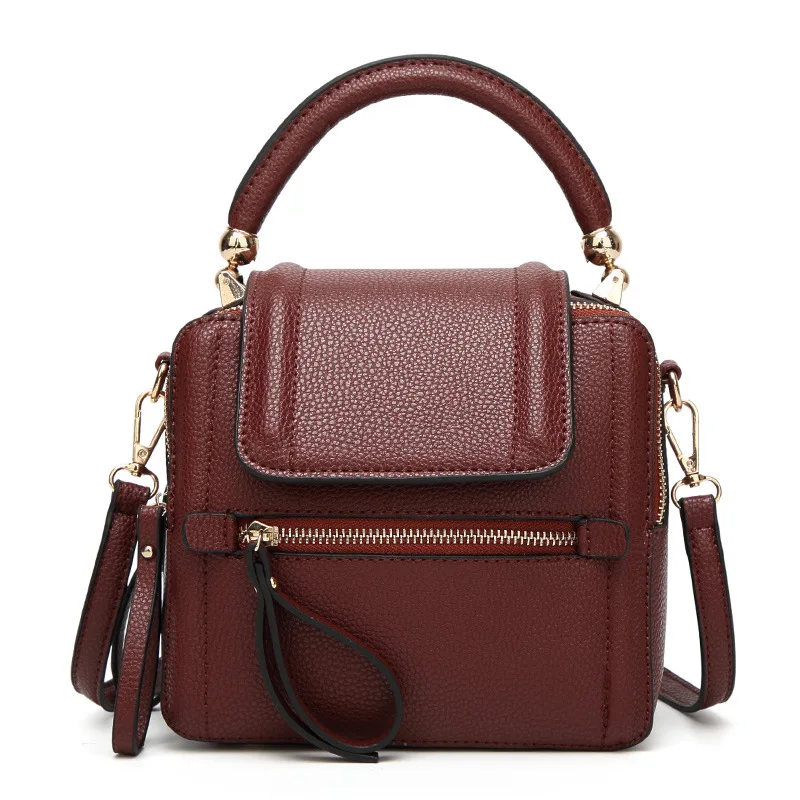 Сумка на плечо женская маленькая квадратная винтажный простой мессенджер в