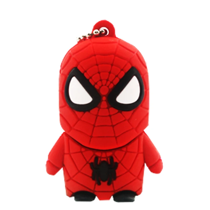 spiderman Super Heros, милый USB флеш-накопитель, 32 ГБ, 64 ГБ, флеш-накопитель, 128 ГБ, высокое качество, u-диск, 16 ГБ, 8 ГБ, 4 Гб, забавная флешка, карта памяти - Цвет: spiderman