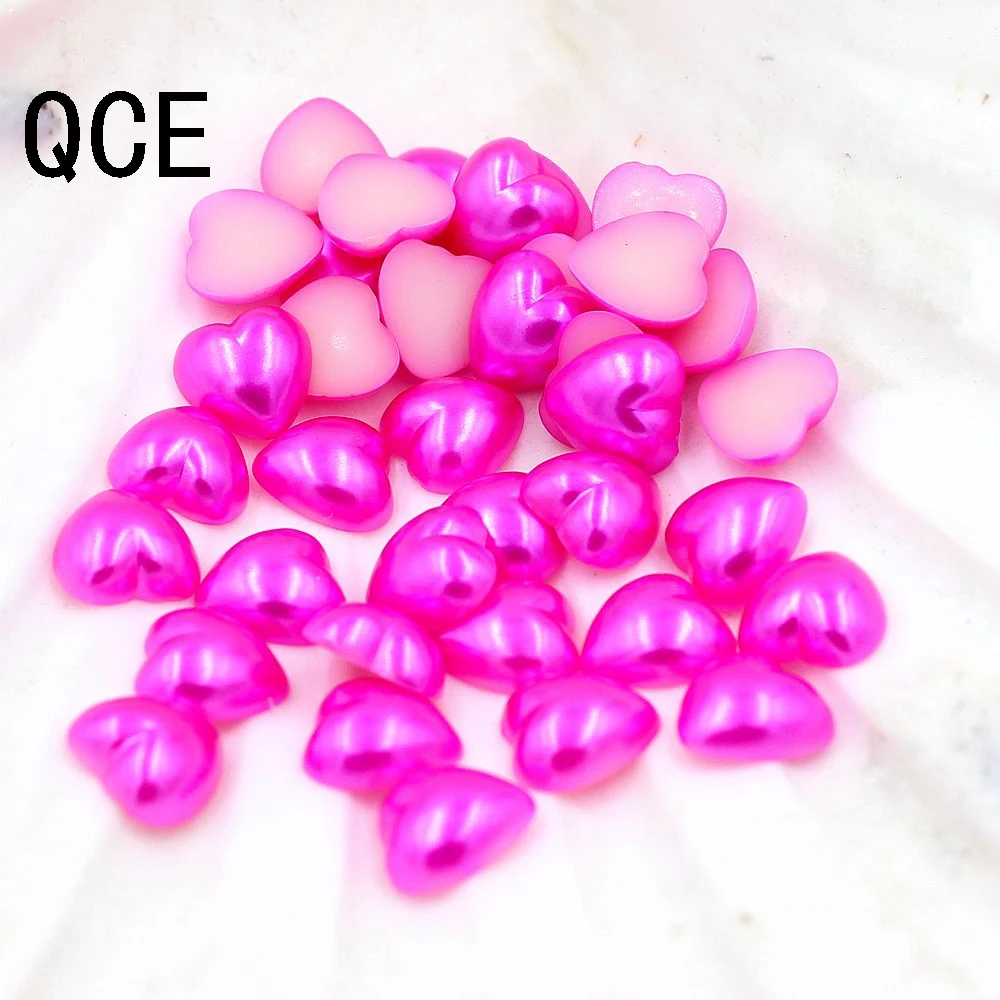 Разноцветные бусины с имитацией жемчуга 72 шт./лот Размер 10 мм полукруглые плоским