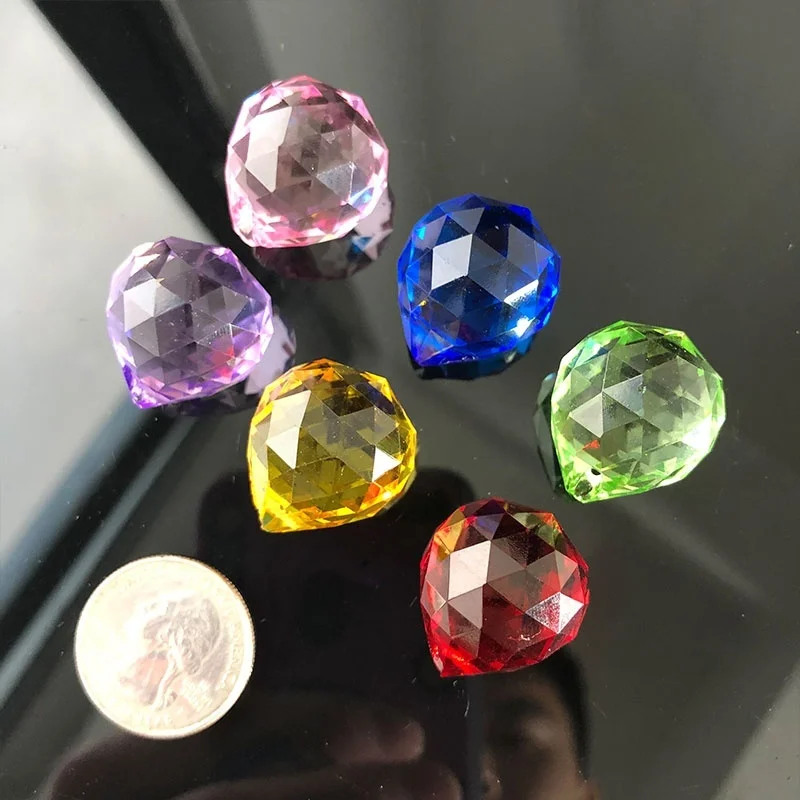 6 шт Радужный цветной кристалл люстра шар Призма Suncatcher Кристальный
