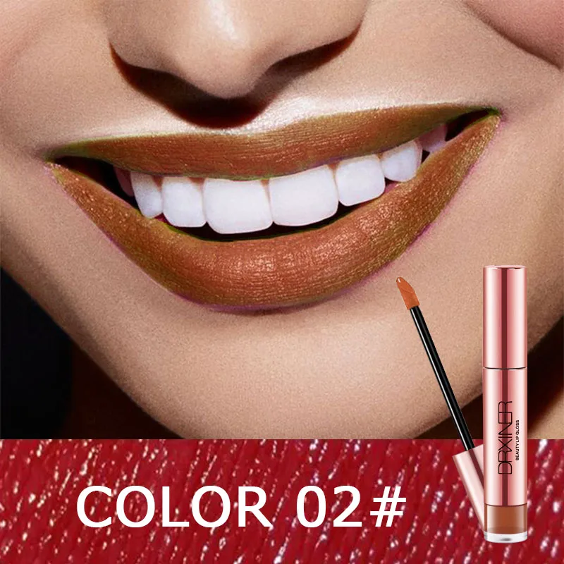 color 2 Drxiner блеск для губ Матовая жидкая губная помада матовый оттенок для губ телесный блеск для губ Корейская Косметика Водонепроницаемый Макияж Блеск для губ - Цвет: color 2