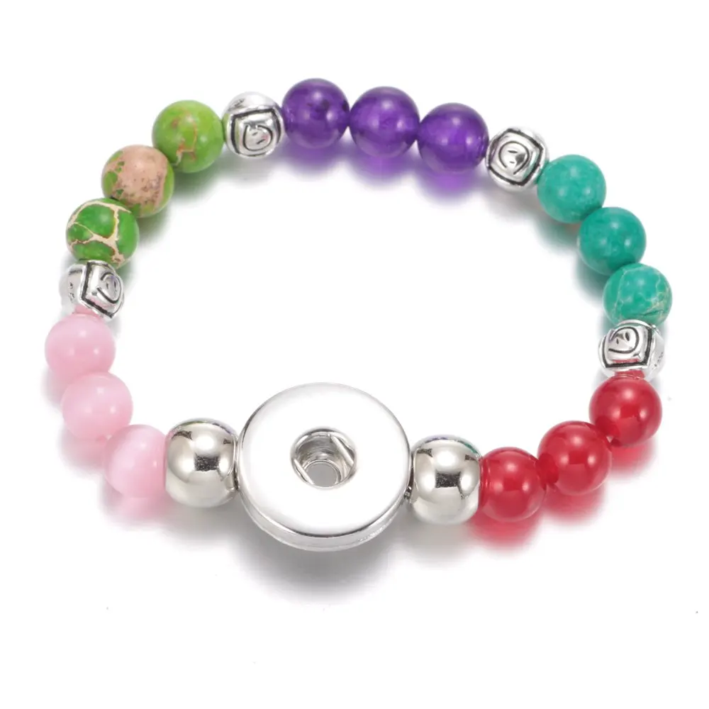 Новые поступления модные очаровательные 18 мм кнопки красочный браслет Высокое